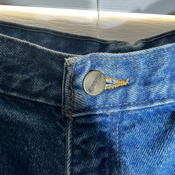 Carhartt RELAXED FIT FLANNEL-LINED 5-POCKET JEAN mens size 38X32 - Picture 5 of 7